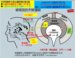 3位一體腦以音波打開間腦由Beta入Alpha-Theta-Delta啟動松果體有ESP能力